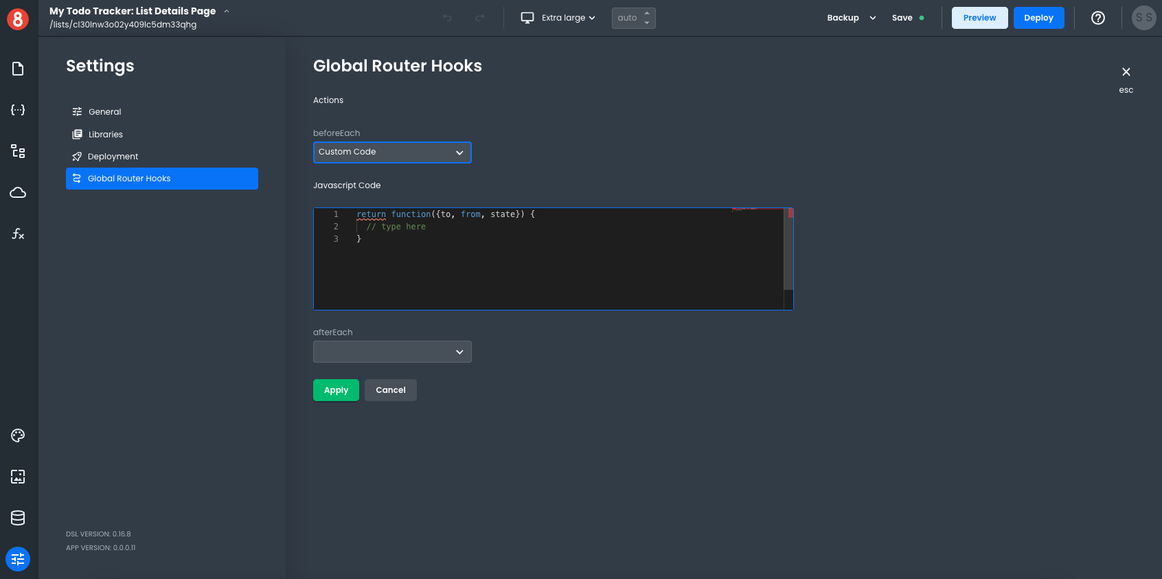Configuring Global Hook