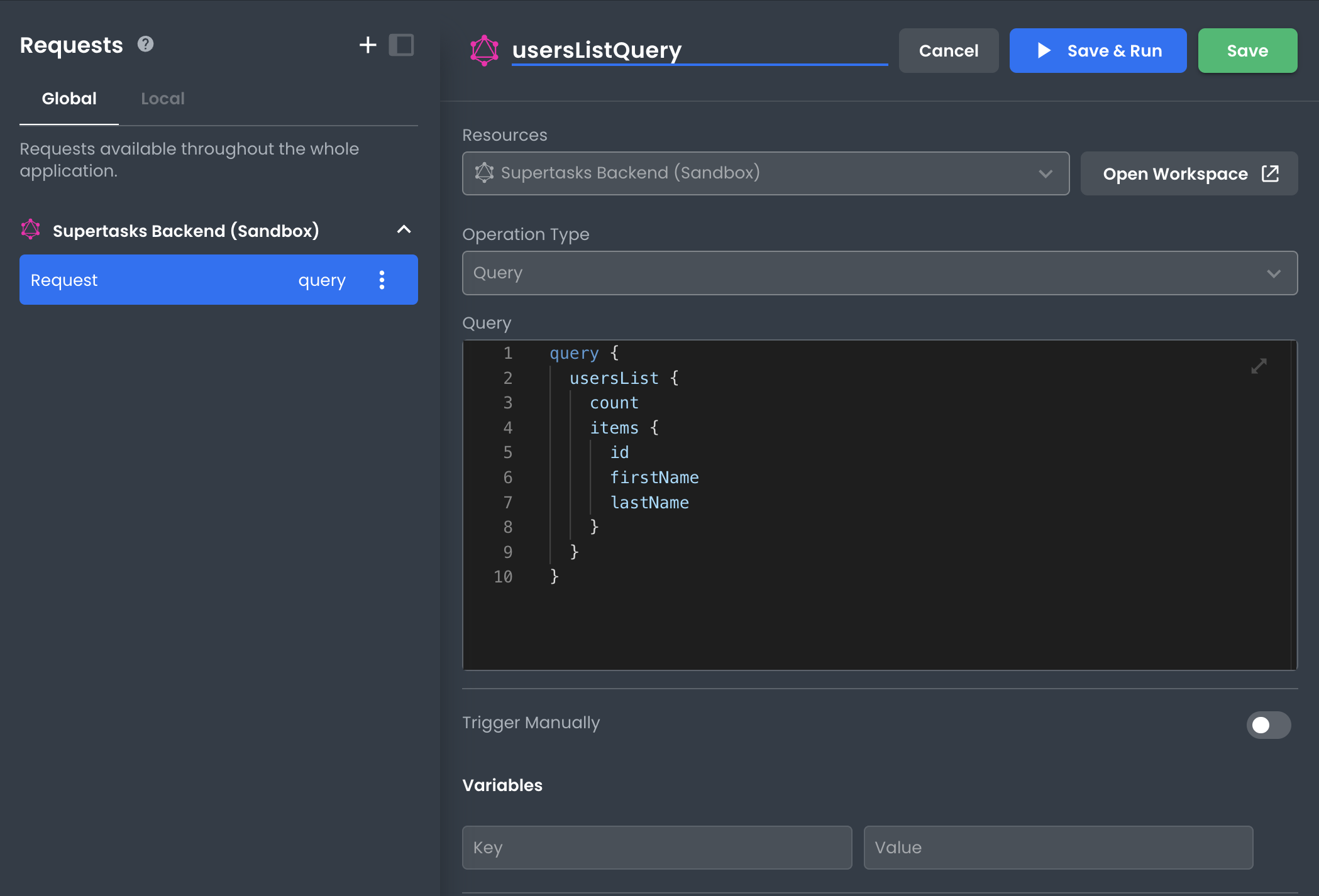 Running GraphQL Request