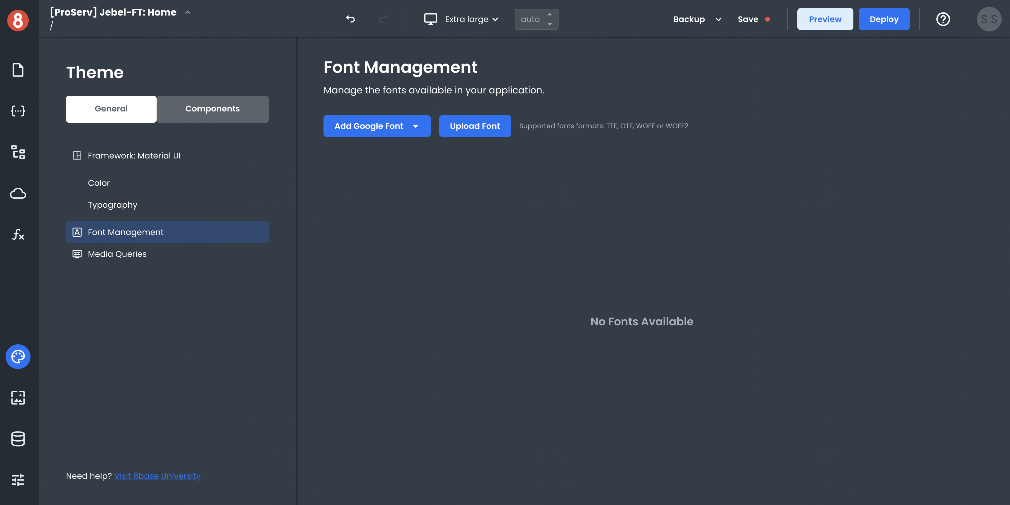 Custom fonts in App Builder