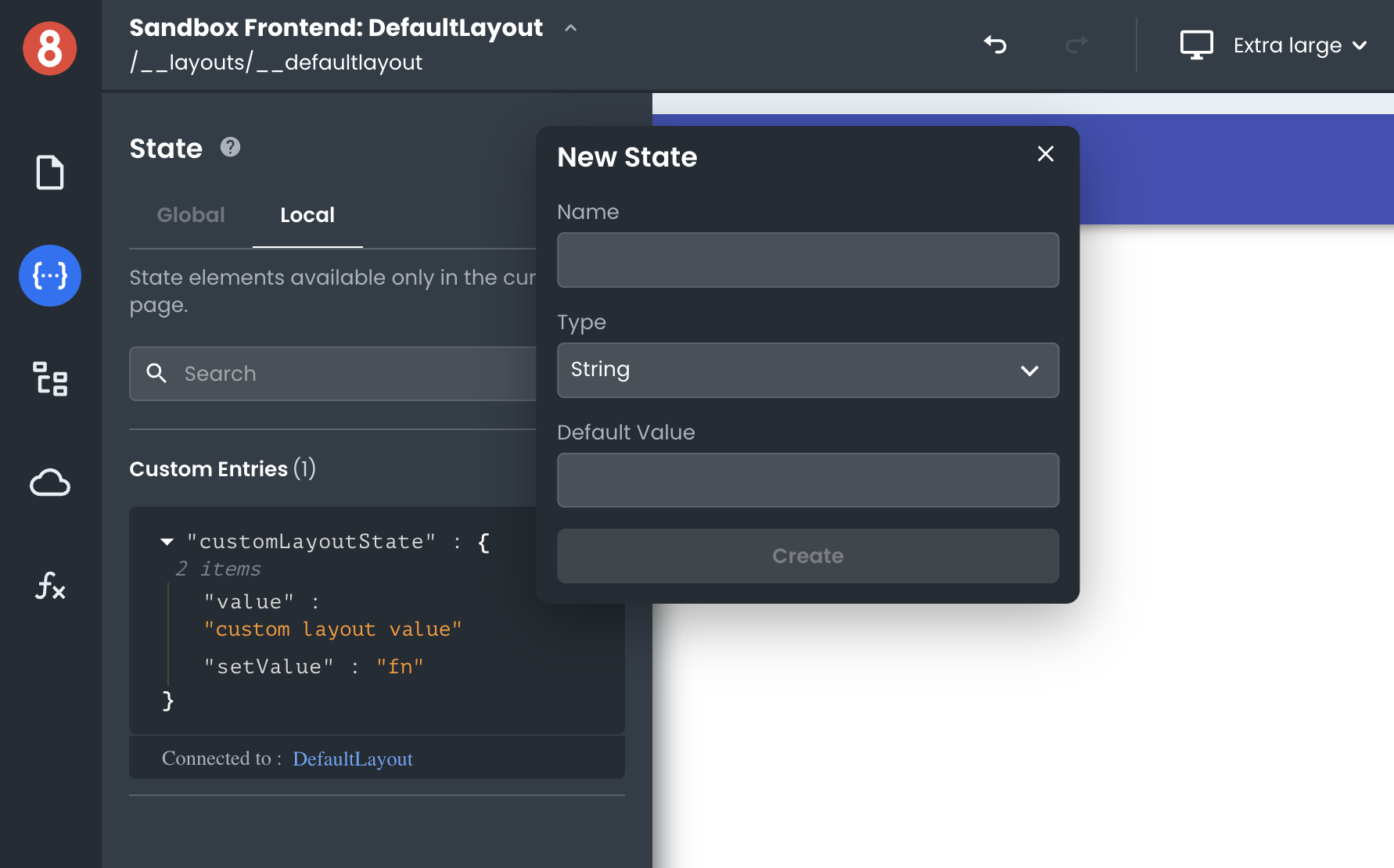 App Builder Layout State