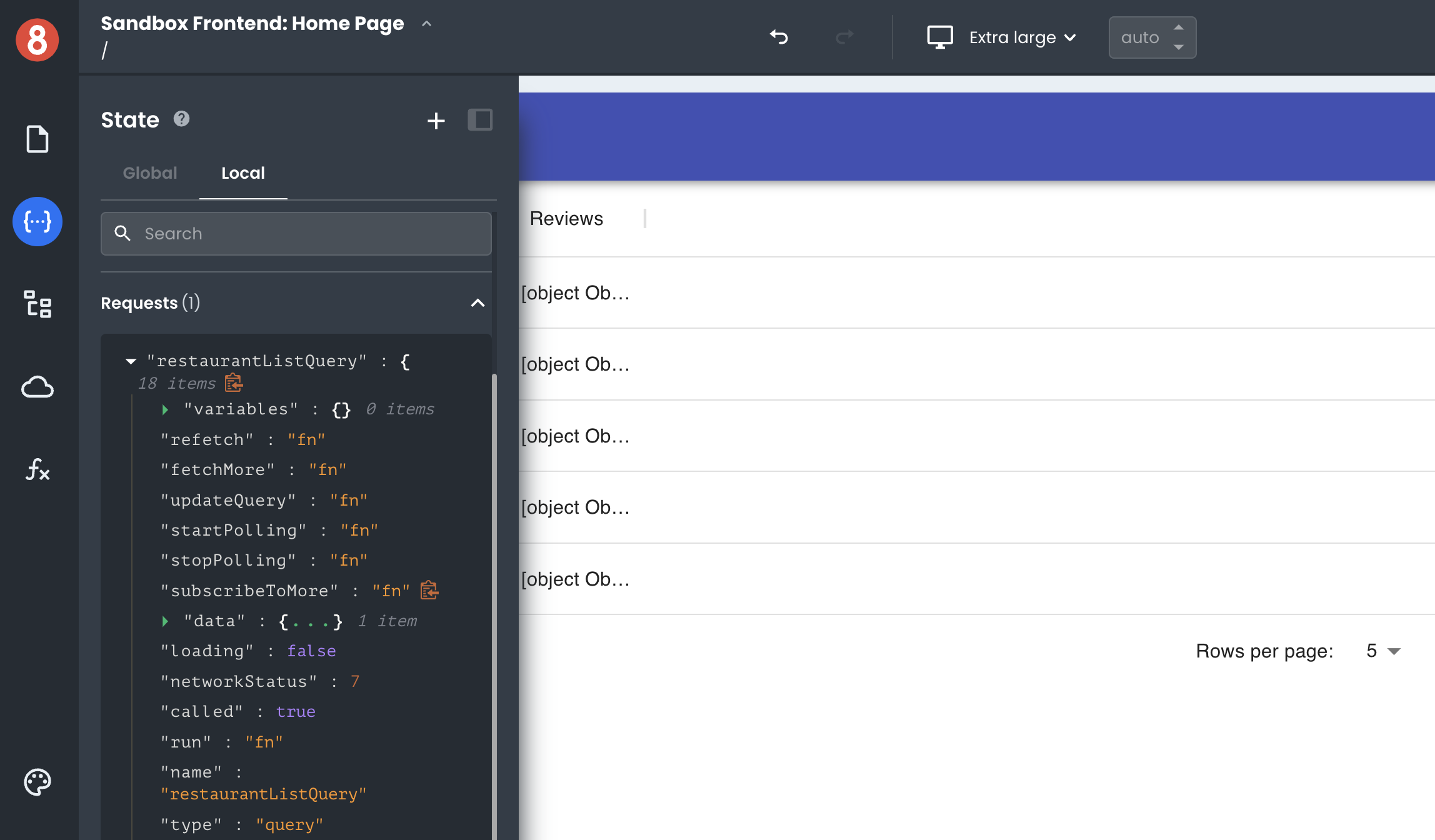 App Builder Requests State