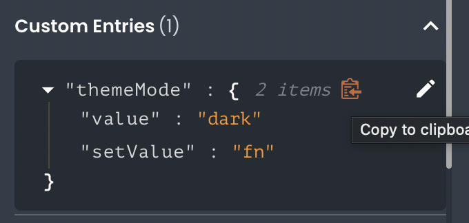 Clipboard for state value icon