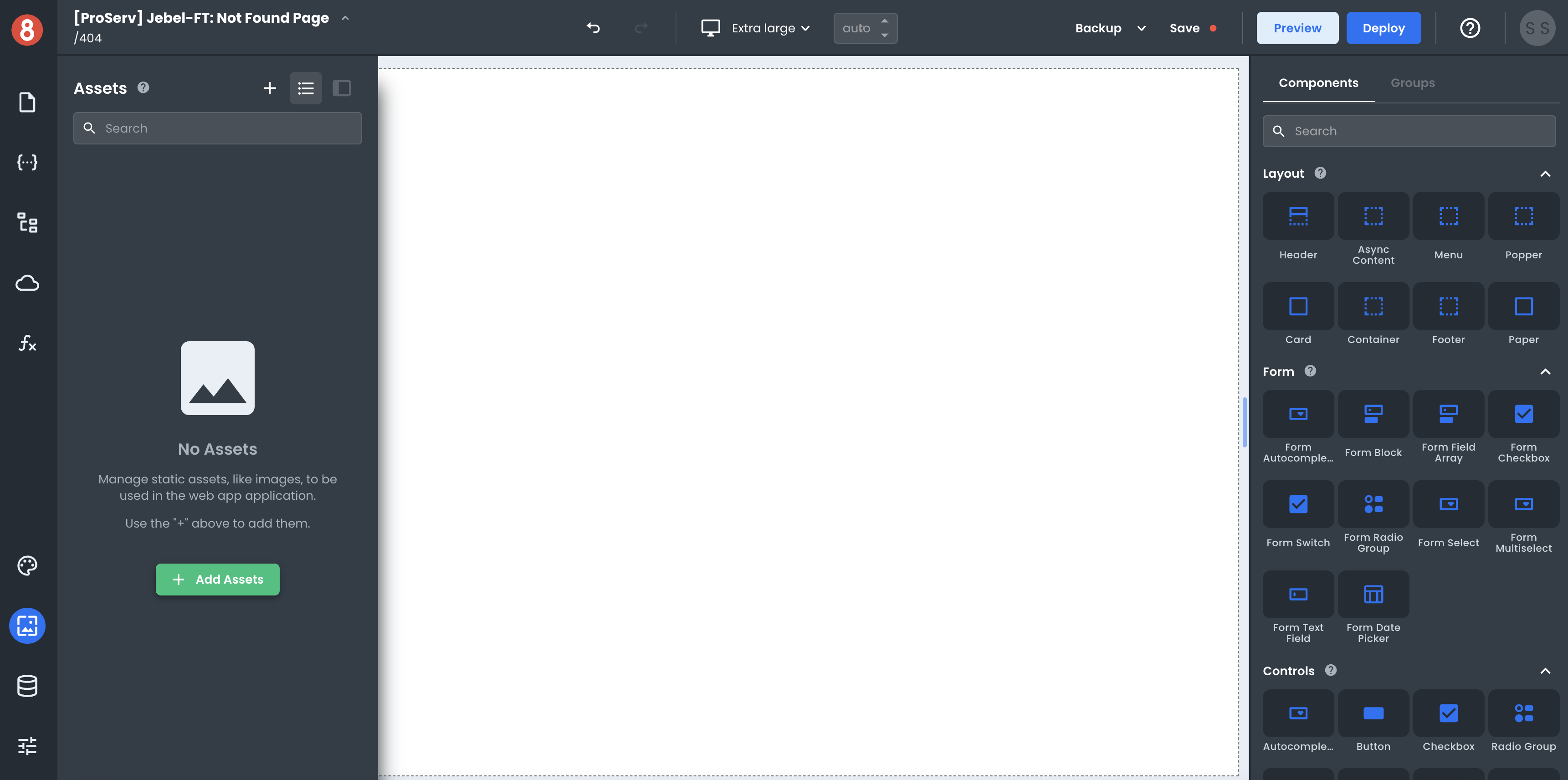 Global assets in App Builder