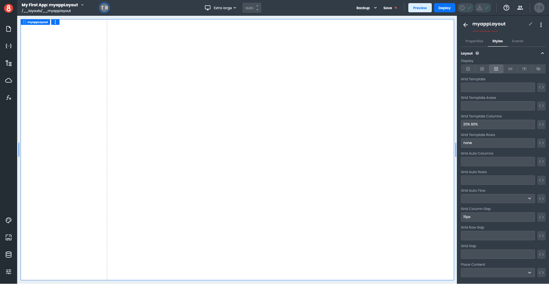 App Builder Layouts Set Styles