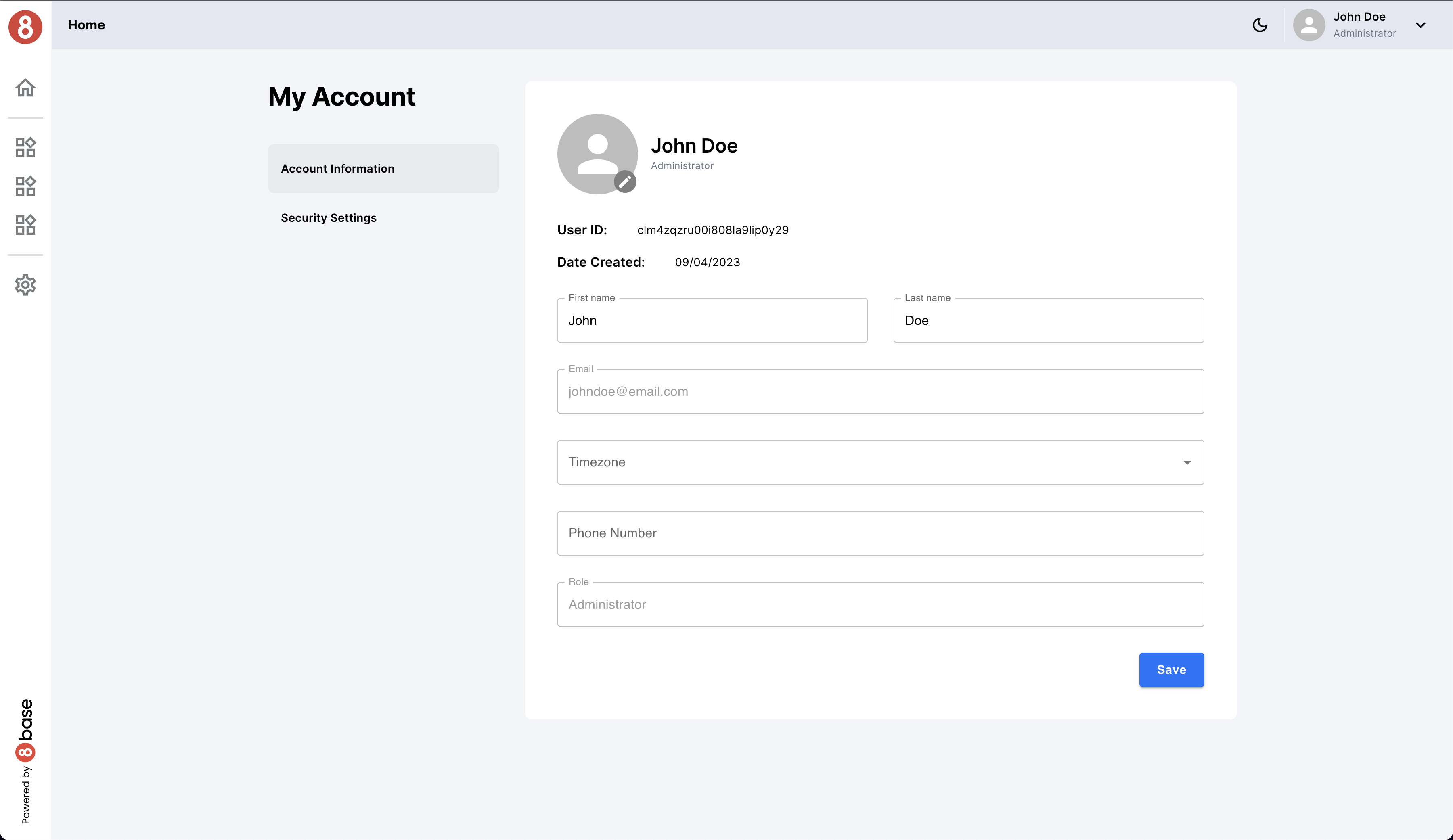 My Account Page
