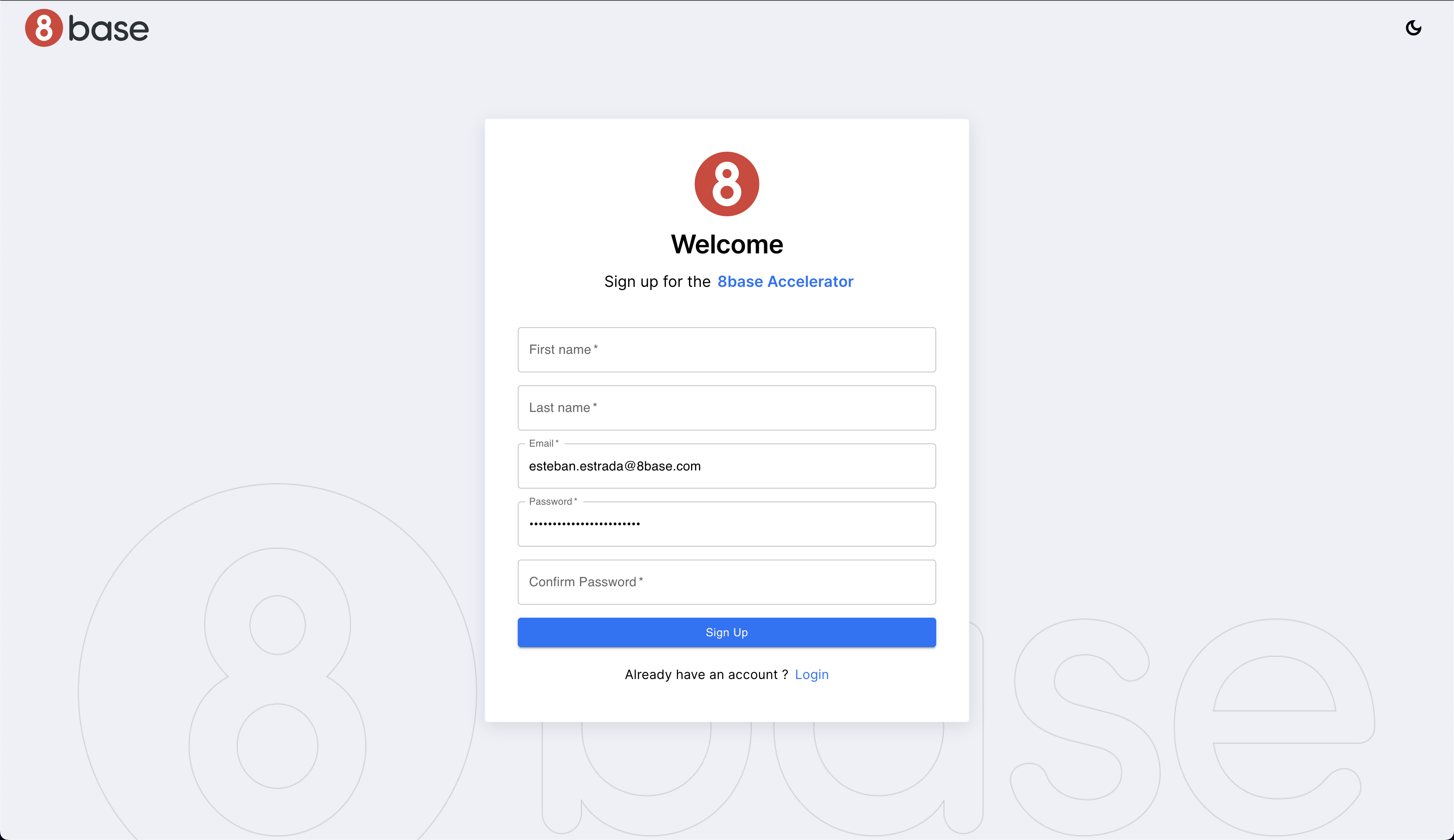 Signup Page